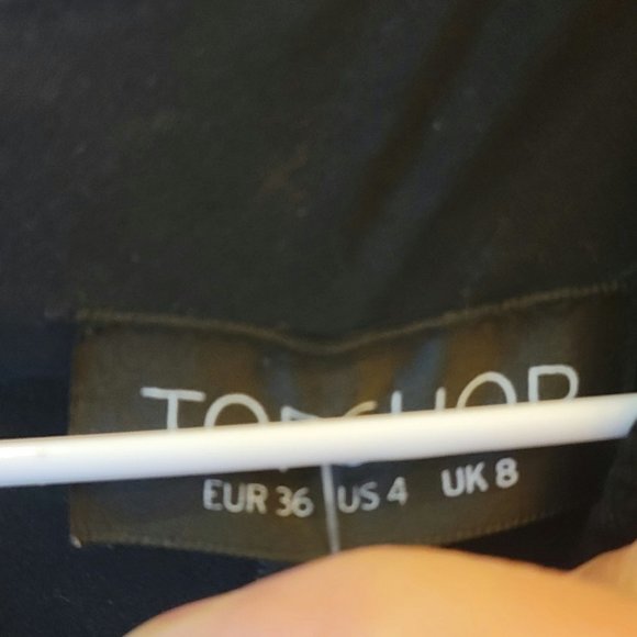 Topshop NWT BLACK⚫️ Ribbed Skater Dress - Picture 9 of 13